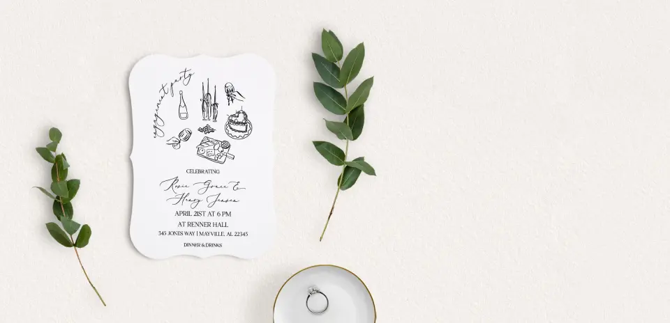 Save the Date Card with Optional Guest Addressing Service