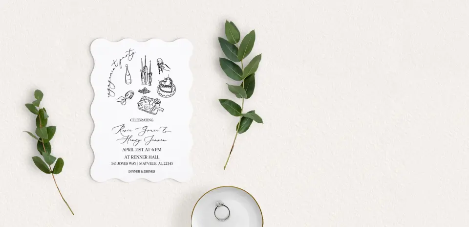 Save the Date Card with Optional Guest Addressing Service