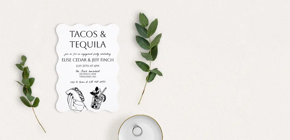 Save the Date Card with Optional Guest Addressing Service