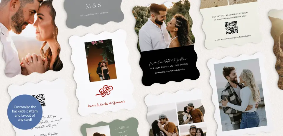 Back of Save the Date Card