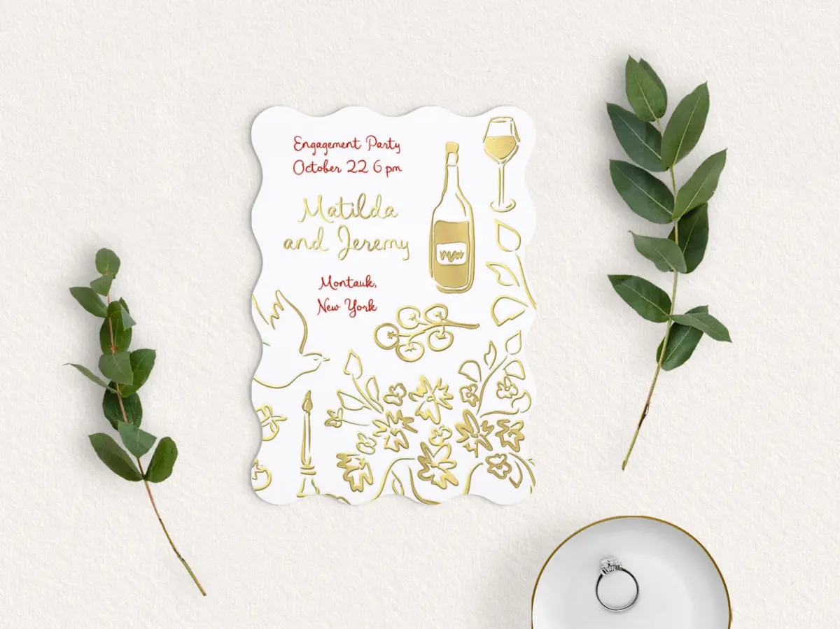 Save the Date Card with Optional Guest Addressing Service