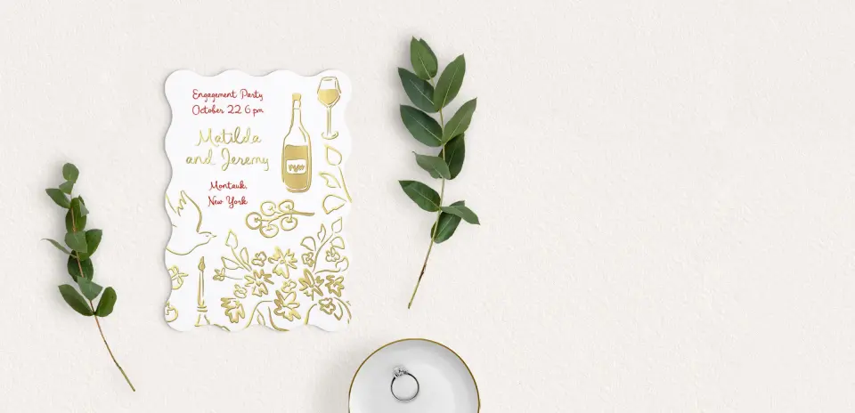 Save the Date Card with Optional Guest Addressing Service