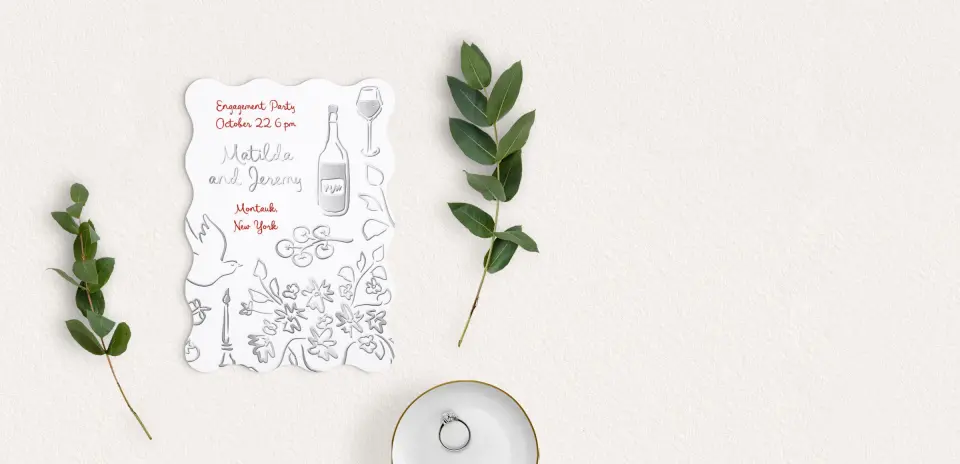 Save the Date Card with Optional Guest Addressing Service