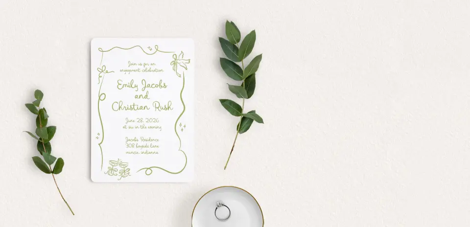Save the Date Card with Optional Guest Addressing Service