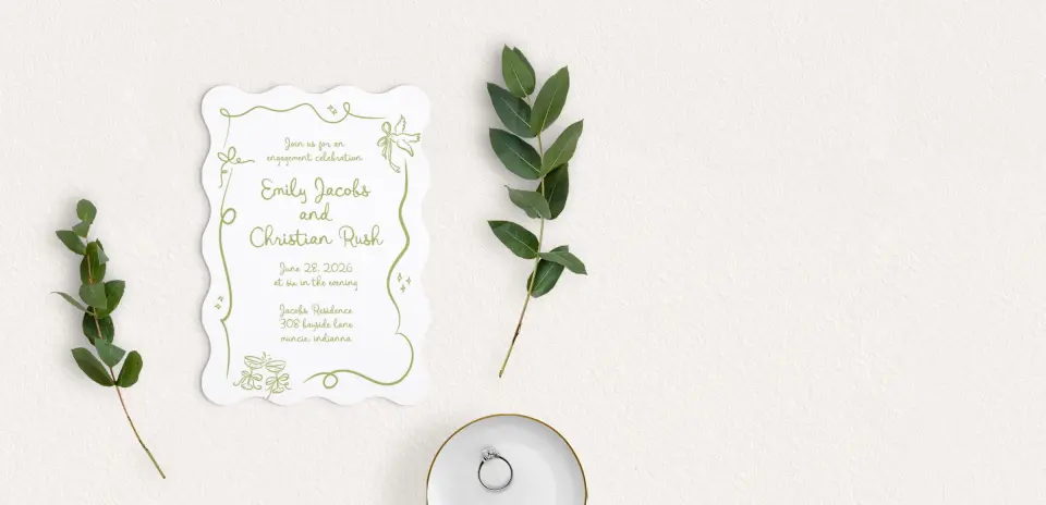 Save the Date Card with Optional Guest Addressing Service