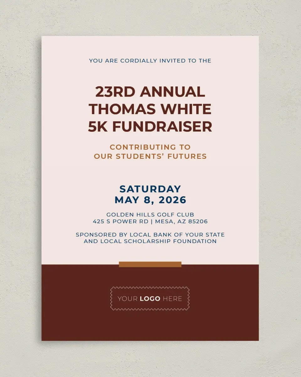 This is a 5" x 7" Rectangle Gala Invitation called Cultivating Growth printed in full color on Premium Smooth paper