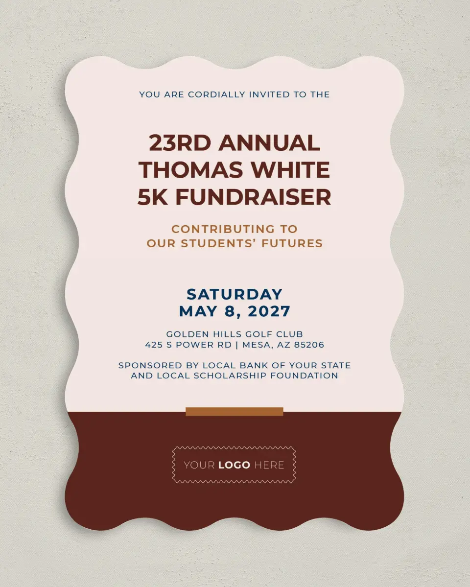 This is a 5" x 7" Wavy Gala Invitation called Cultivating Growth printed in full color