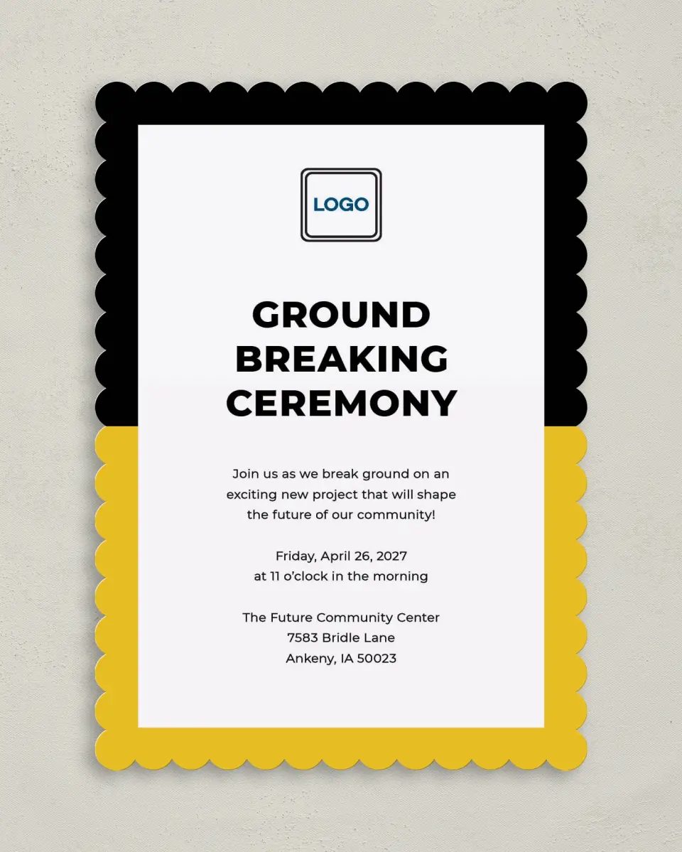 This is a 5" x 7" Rectangle Gala Invitation called Bold Framework printed in full color on Premium Smooth paper