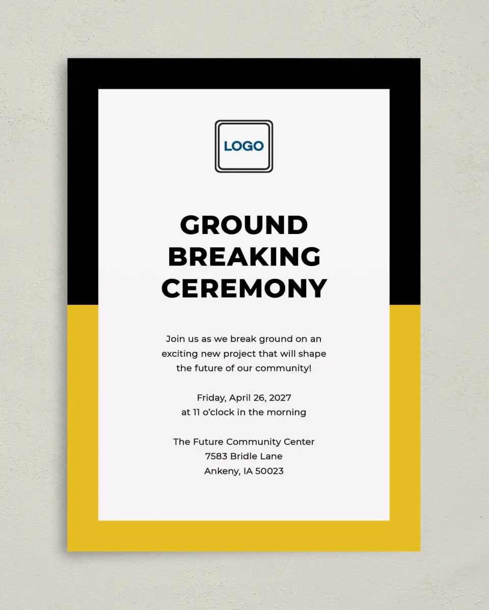 This is a 5" x 7" Rectangle Gala Invitation called Bold Framework printed in full color on Premium Smooth paper