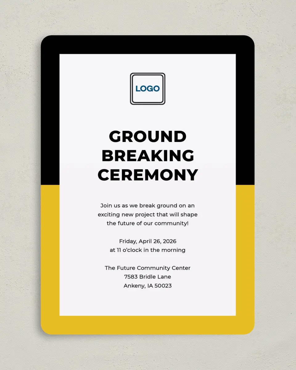 This is a 5" x 7" Rounded Gala Invitation called Bold Framework printed in full color on Premium Smooth paper
