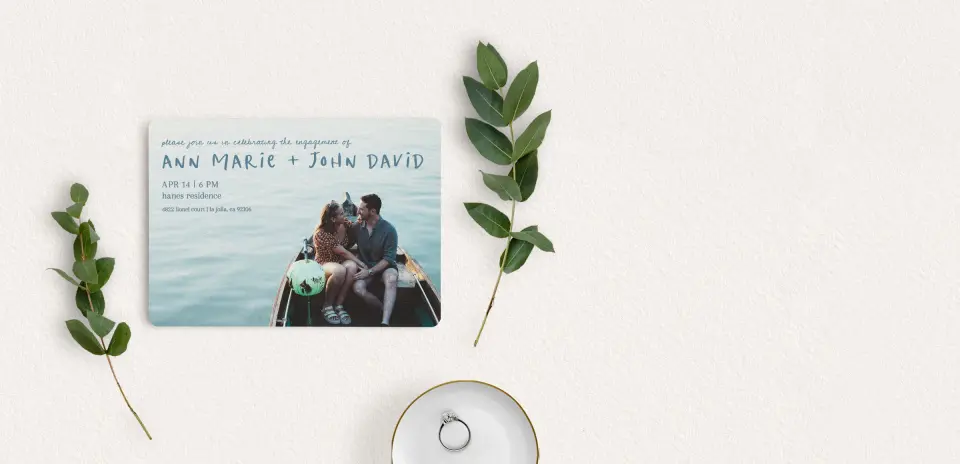 Save the Date Card with Optional Guest Addressing Service