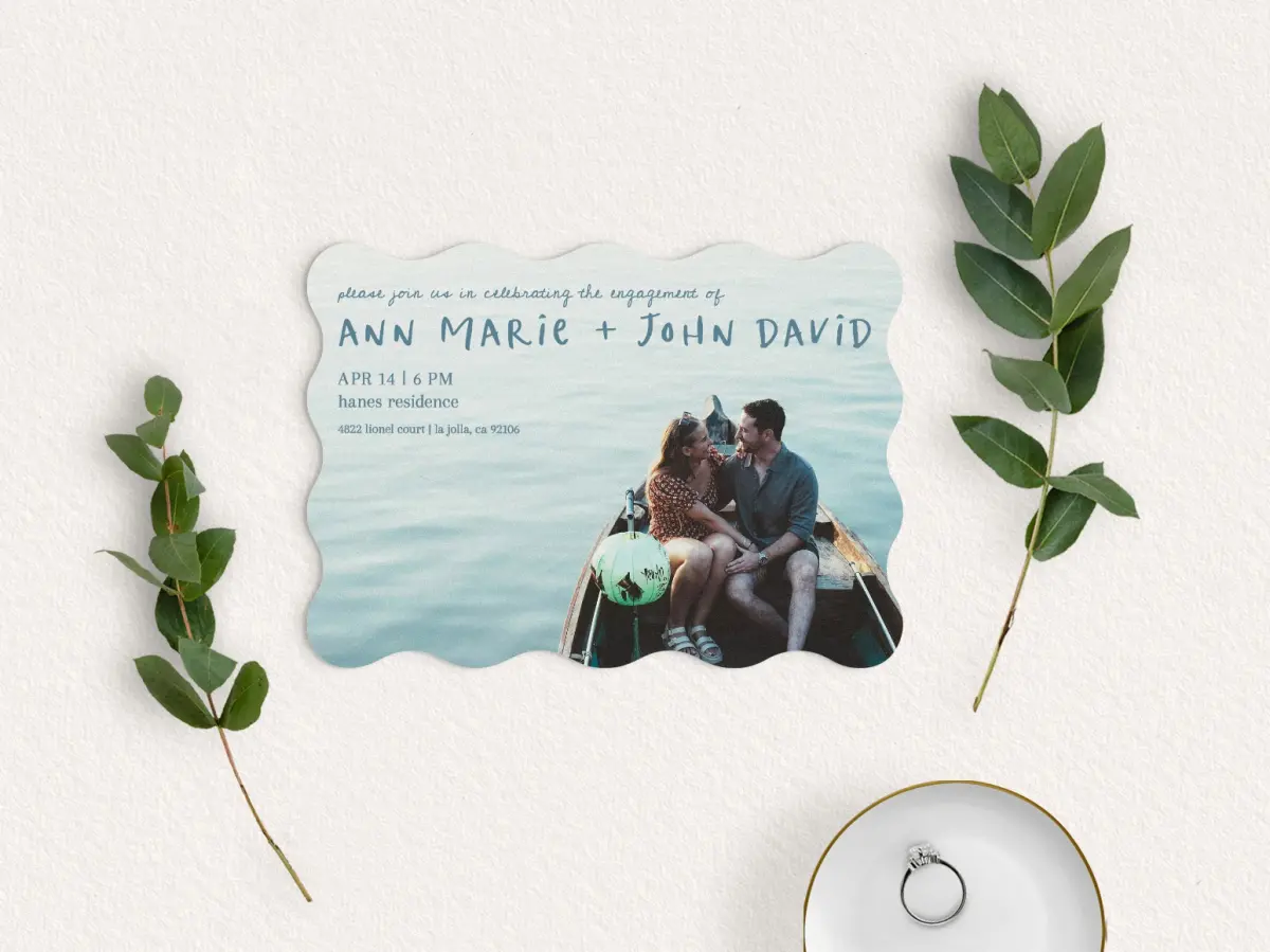 Save the Date Card with Optional Guest Addressing Service