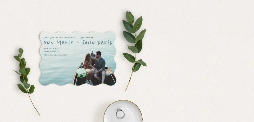 Save the Date Card with Optional Guest Addressing Service