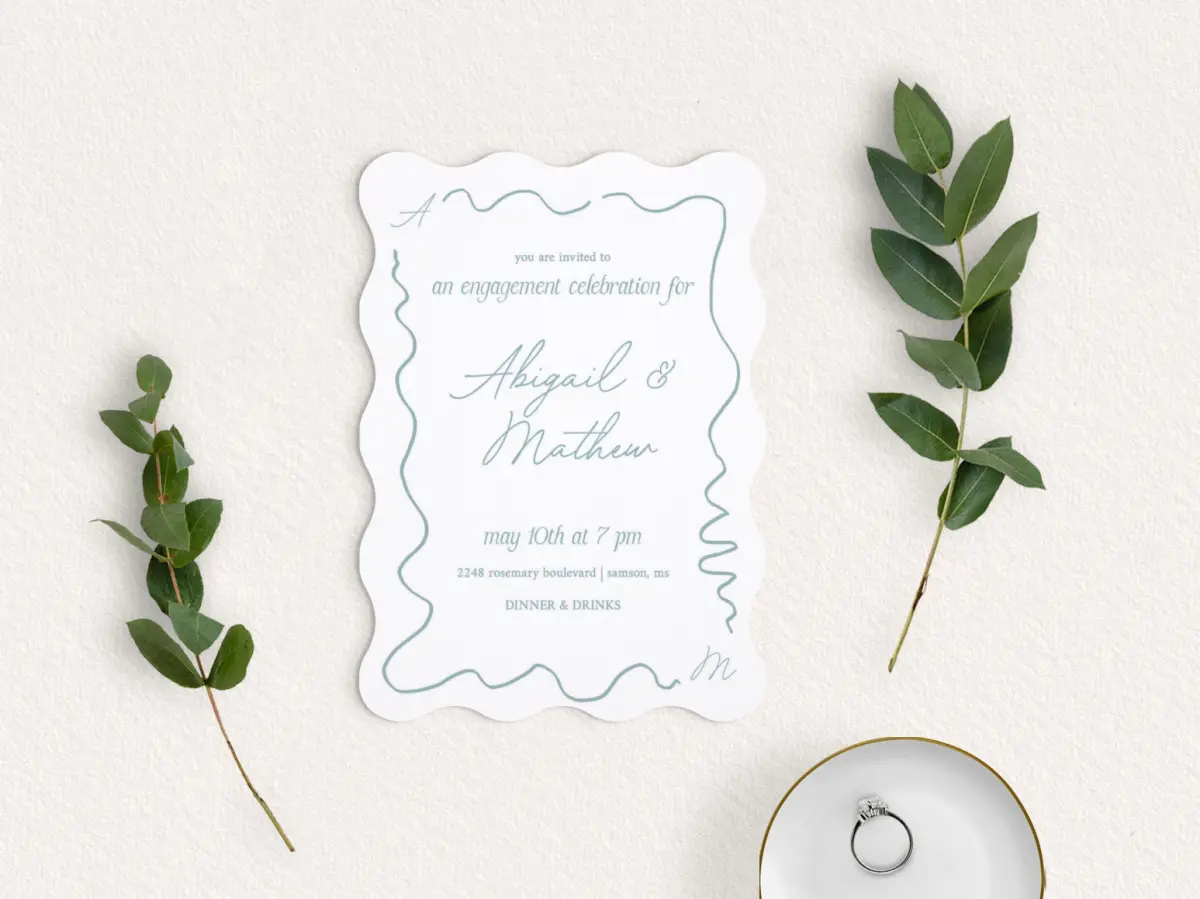 Save the Date Card with Optional Guest Addressing Service