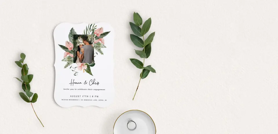 Save the Date Card with Optional Guest Addressing Service