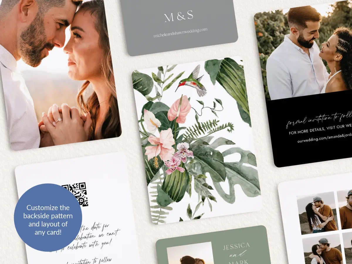 Back of Save the Date Card