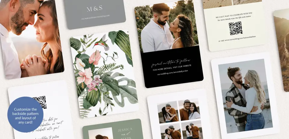 Back of Save the Date Card