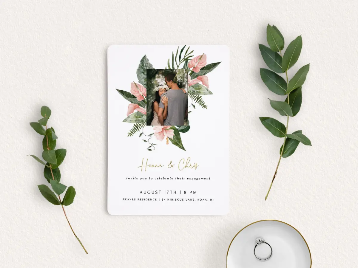 Save the Date Card with Optional Guest Addressing Service