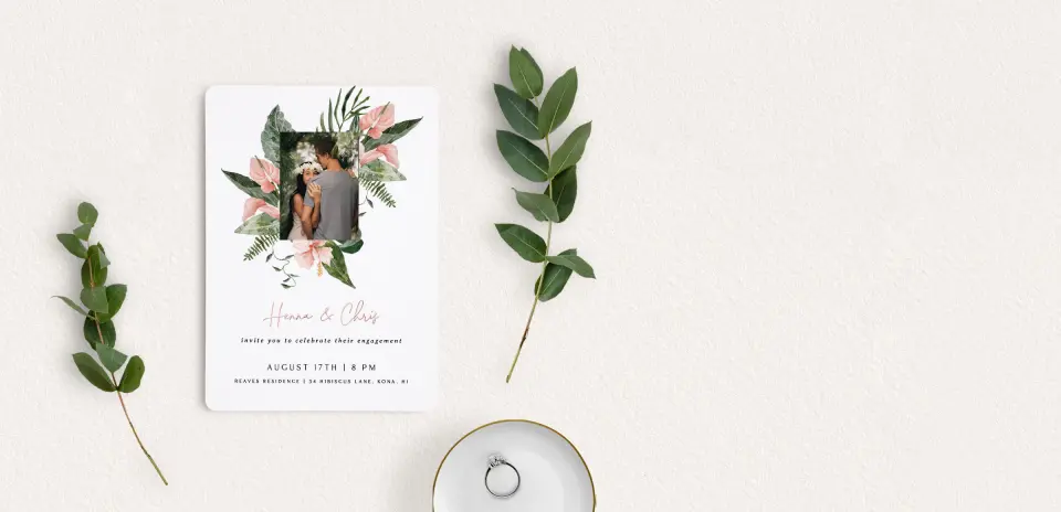 Save the Date Card with Optional Guest Addressing Service
