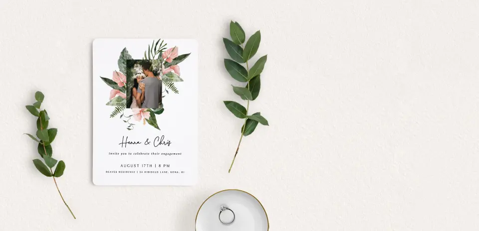 Save the Date Card with Optional Guest Addressing Service