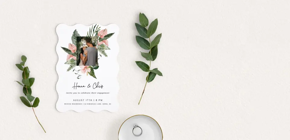 Save the Date Card with Optional Guest Addressing Service
