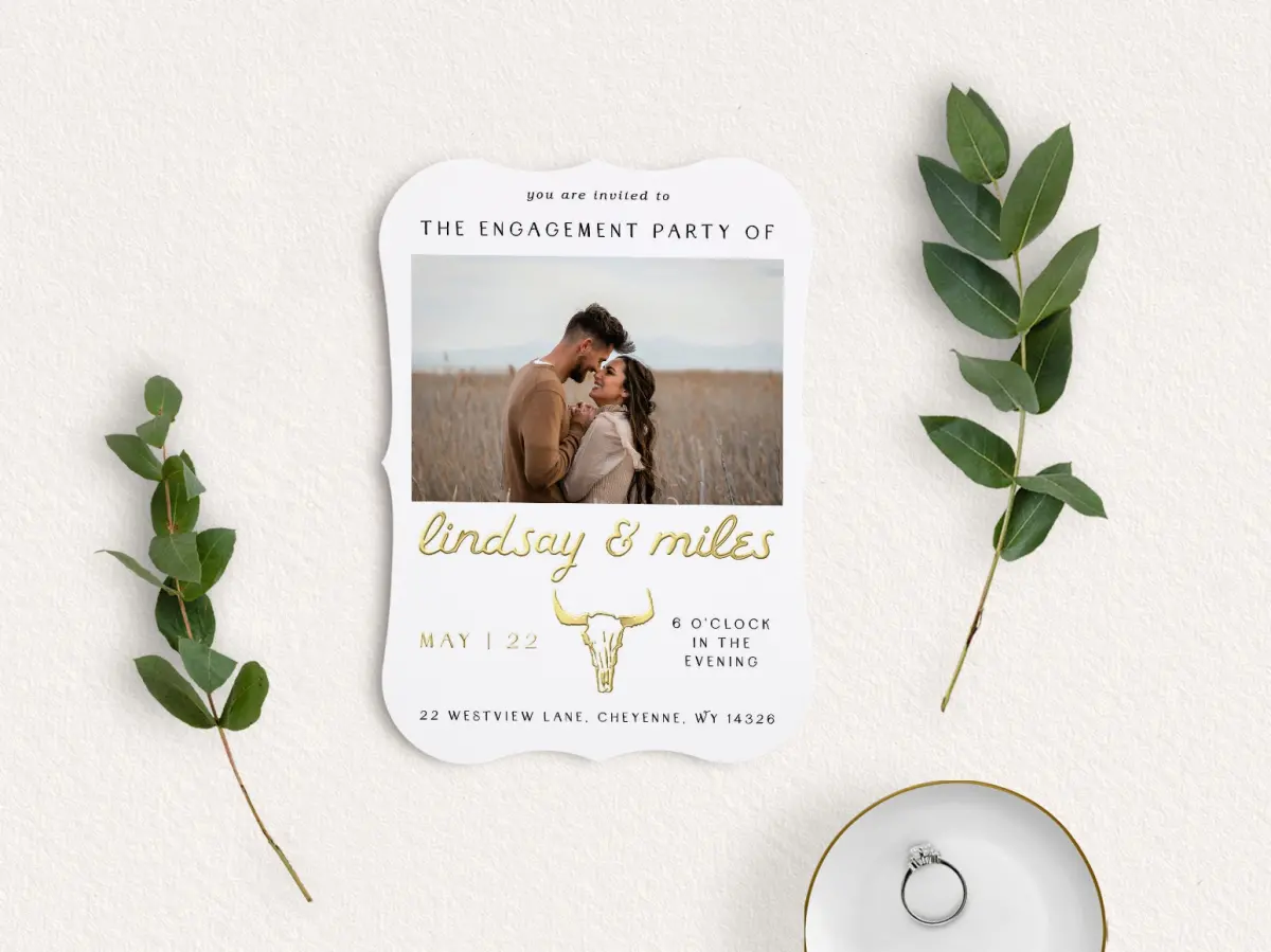 Save the Date Card with Optional Guest Addressing Service