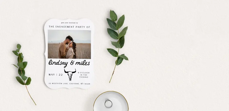 Save the Date Card with Optional Guest Addressing Service