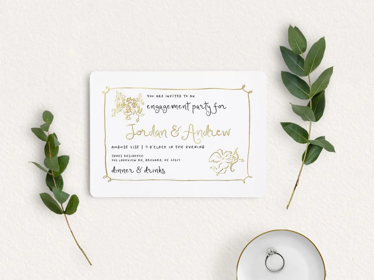 Save the Date Card with Optional Guest Addressing Service