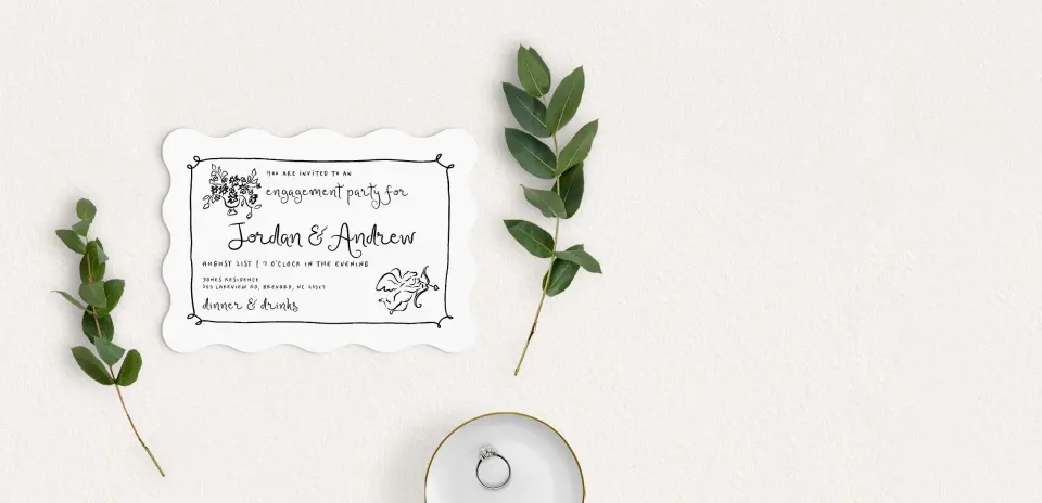 Save the Date Card with Optional Guest Addressing Service