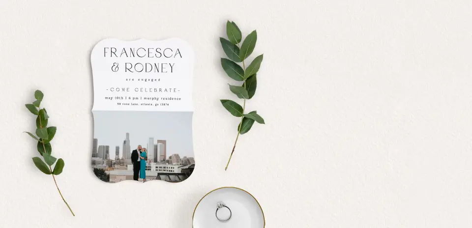 Save the Date Card with Optional Guest Addressing Service