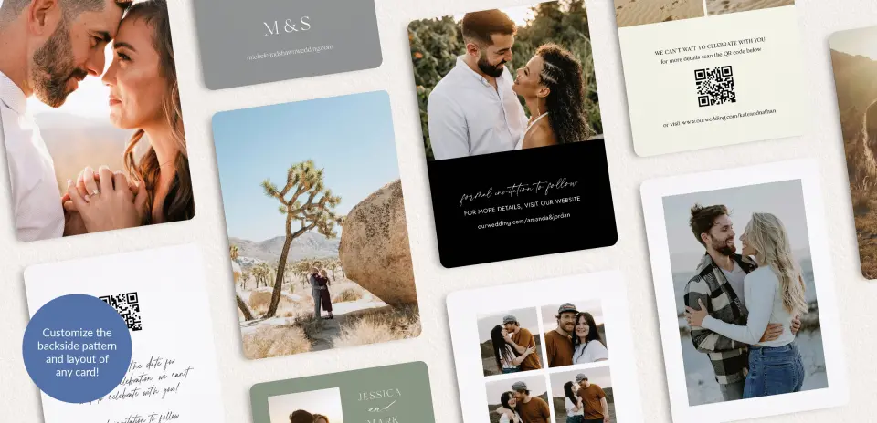 Back of Save the Date Card