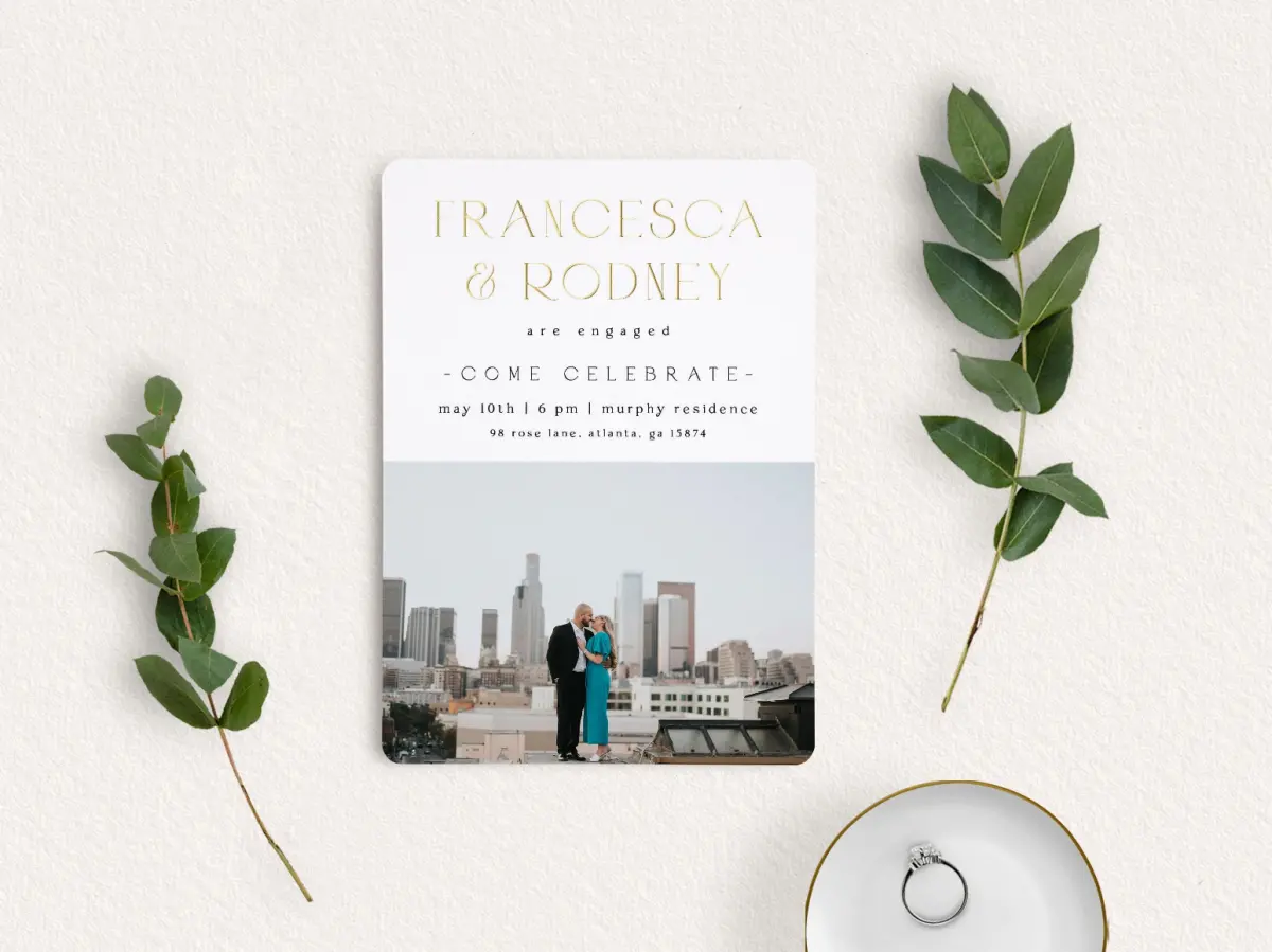 Save the Date Card with Optional Guest Addressing Service