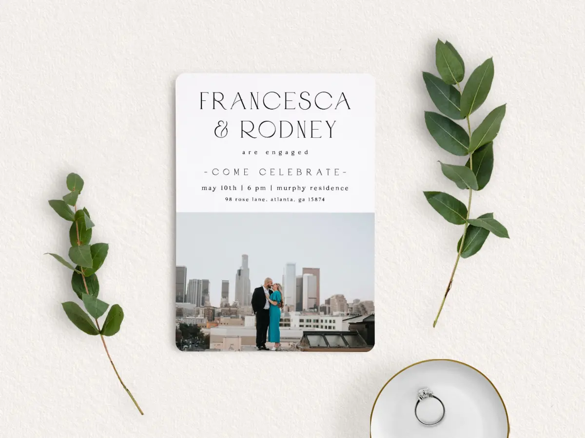 Save the Date Card with Optional Guest Addressing Service