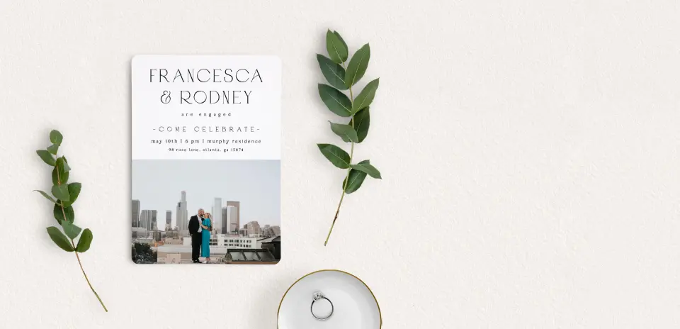 Save the Date Card with Optional Guest Addressing Service