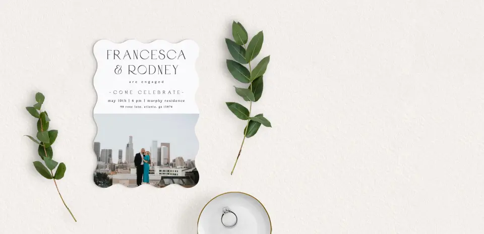 Save the Date Card with Optional Guest Addressing Service