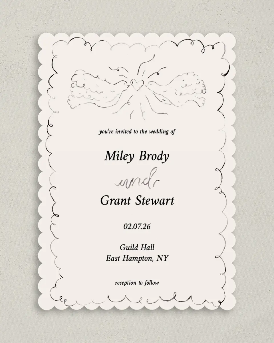 This is a 5" x 7" Classic Wedding Invitation called Mi Amor printed in full color on Premium Smooth paper