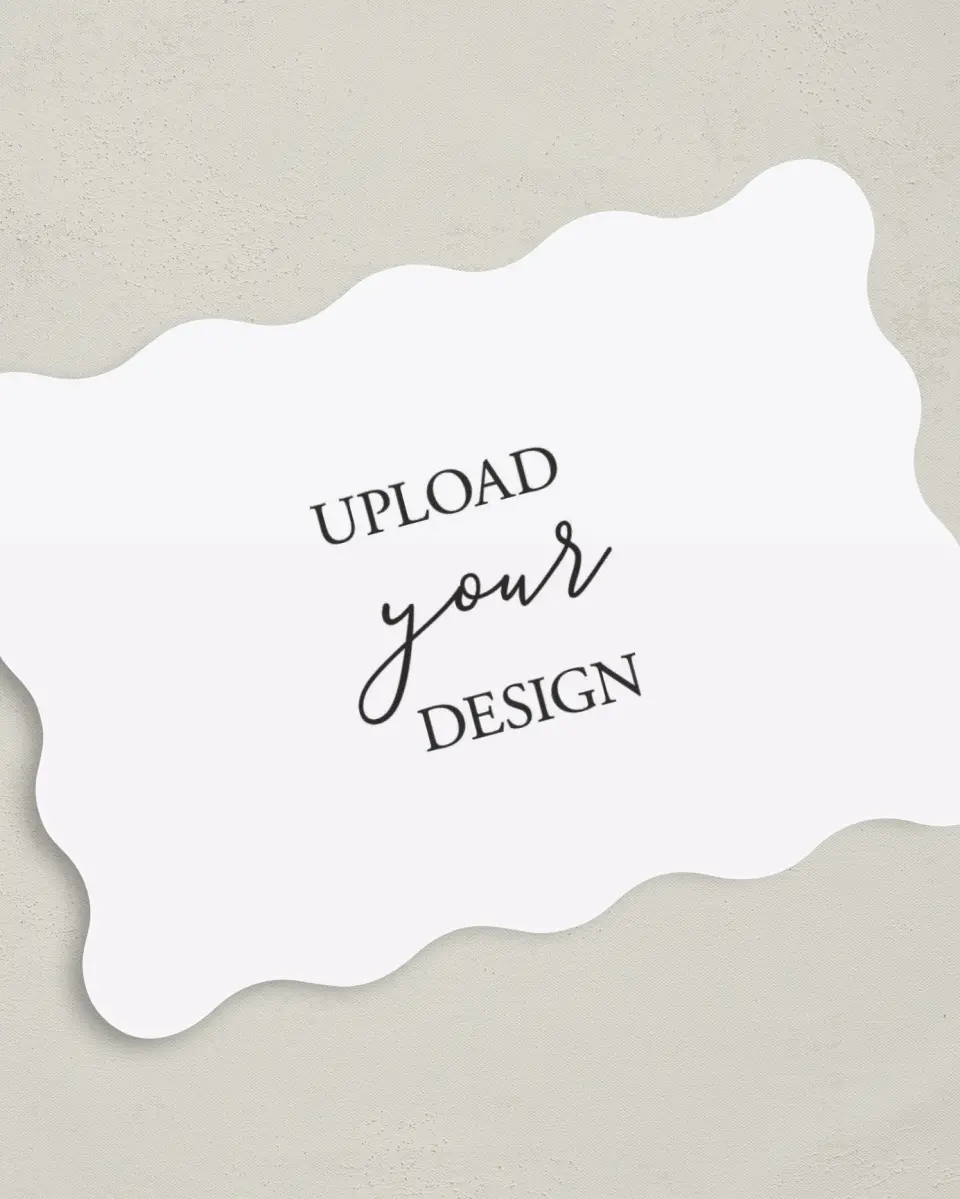 This is a 5" x 7" Upload Your Design called Upload Your Design 5" x 7" Wavy Invitations printed in full color on Premium Smooth paper