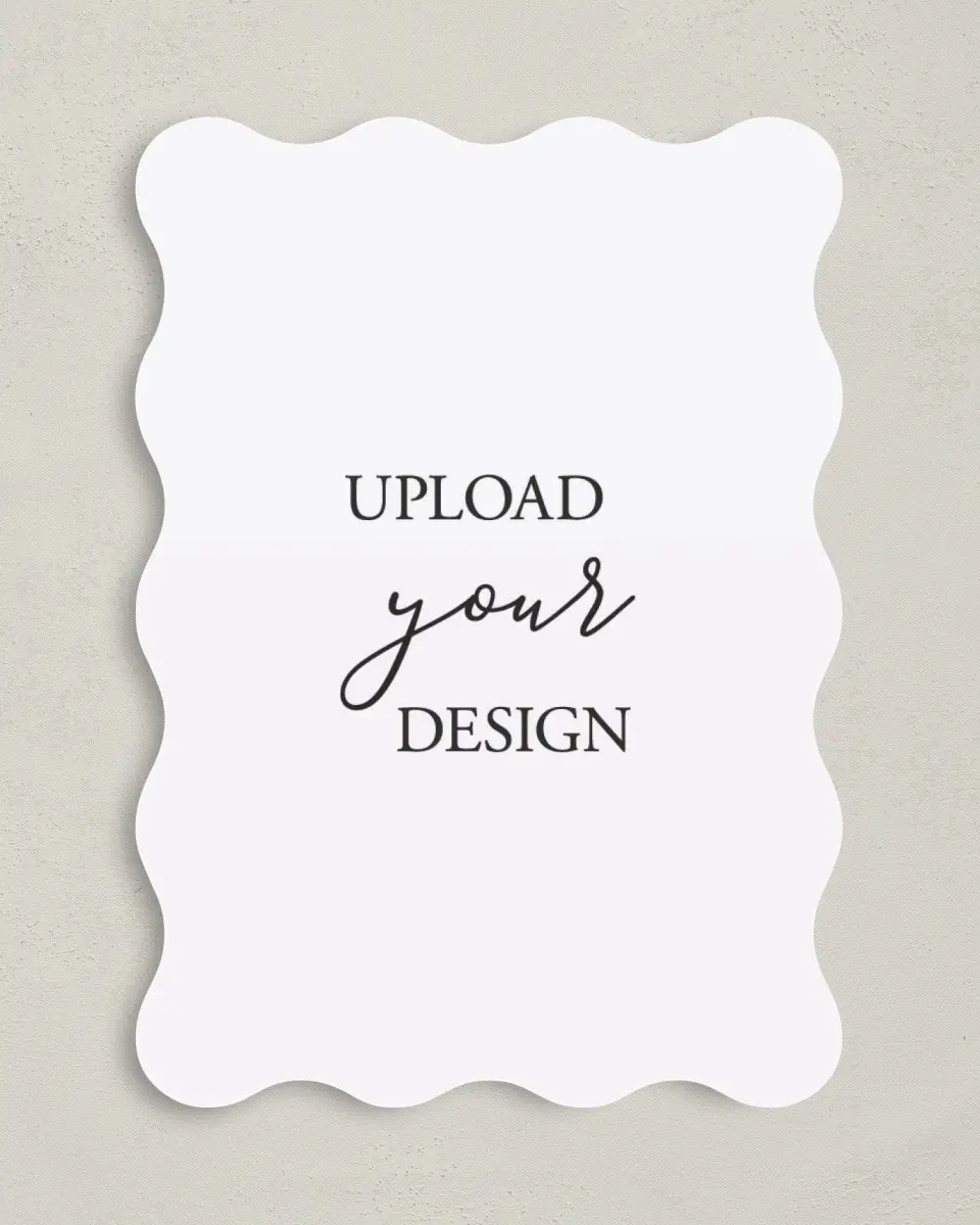 This is a 5" x 7" Upload Your Design called Upload Your Design 5" x 7" Wavy Invitations printed in full color on Premium Smooth paper