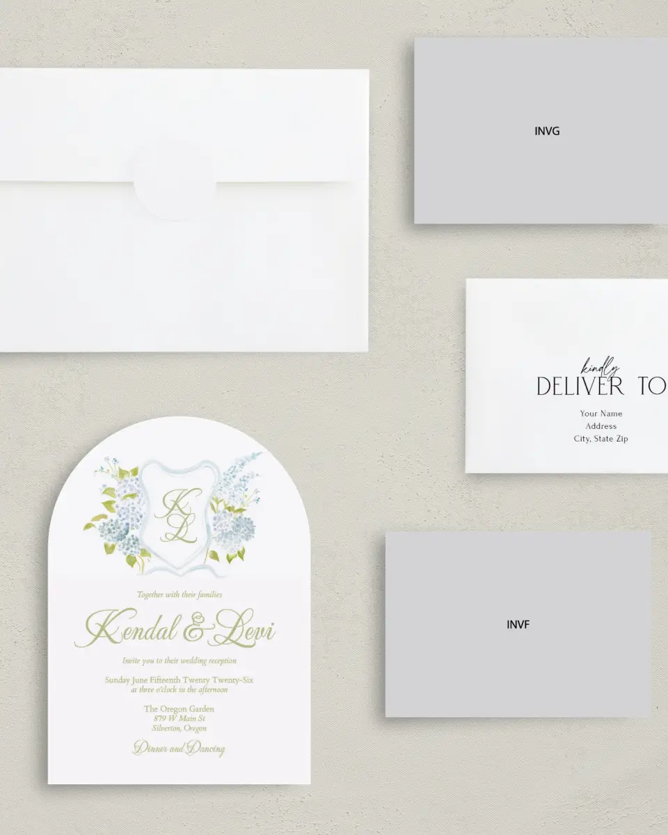 This is a 5" x 7" Reception-Only - CP called Southern Belle printed in full color on Luxe Satin paper