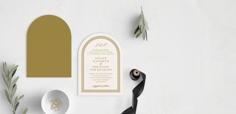 Stacked Wedding Invitations front and back
