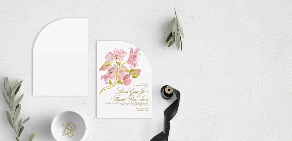 Stacked Wedding Invitations front and back