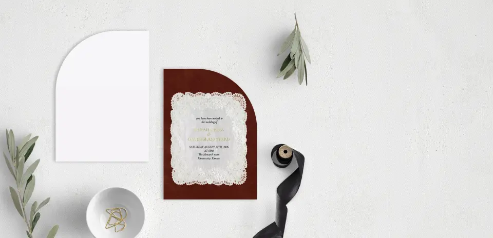 Stacked Wedding Invitations front and back