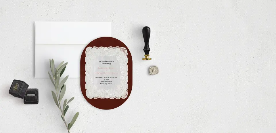 Stacked Wedding Invitations front view