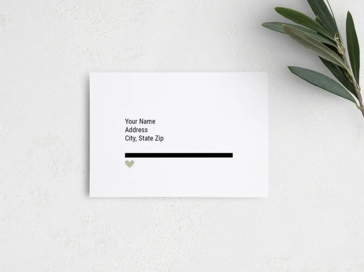 RSVP Postcard Mailing Side