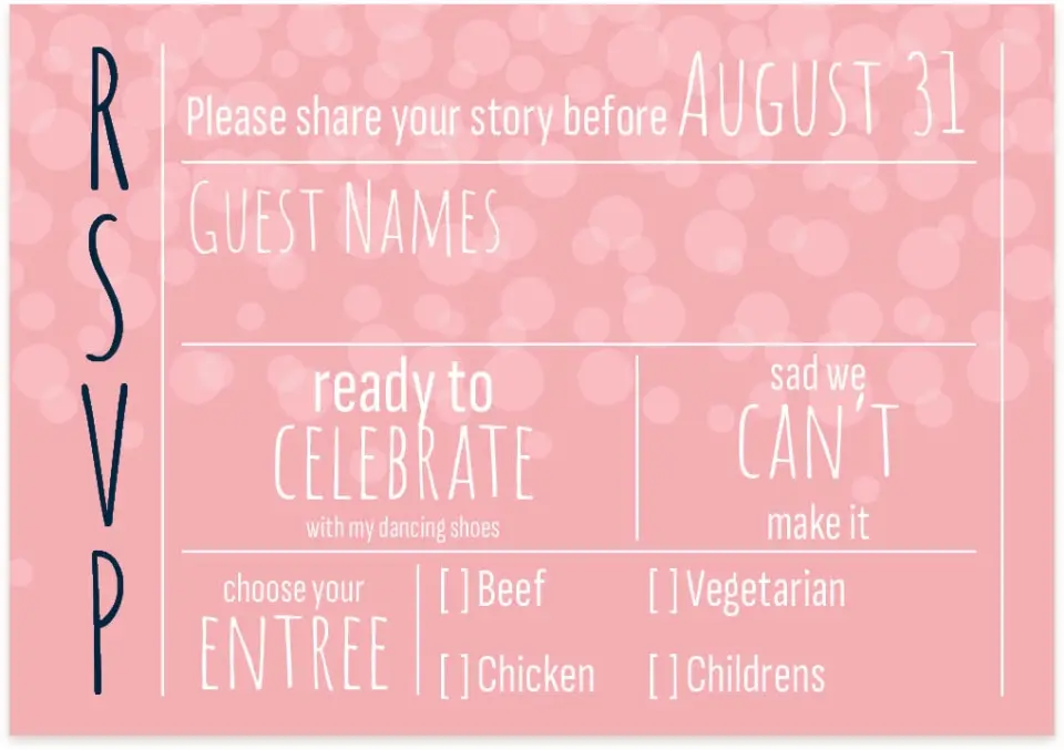 This is a 5" x 3½" Wedding Invitation RSVP Postcard called Rooftop Party printed in full color on Premium Smooth paper