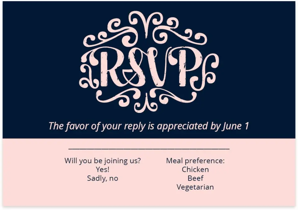This is a 5" x 3½" Wedding Invitation RSVP Postcard called Love Letters printed in full color on Premium Smooth paper
