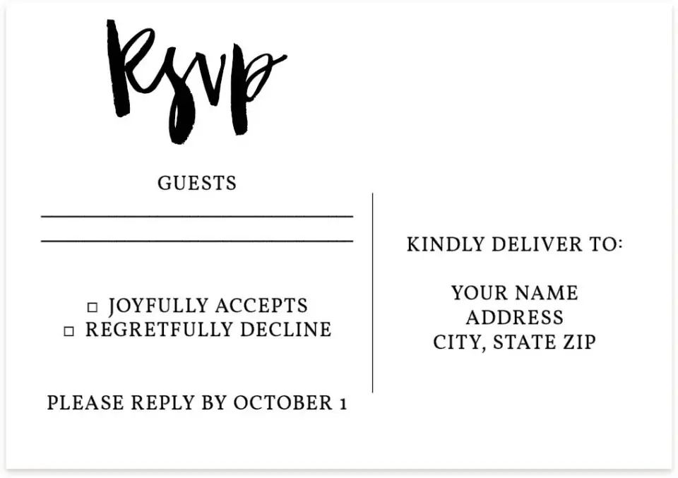 This is a 5" x 3½" Wedding Invitation RSVP Postcard called Soon to Be printed in full color on Premium Smooth paper