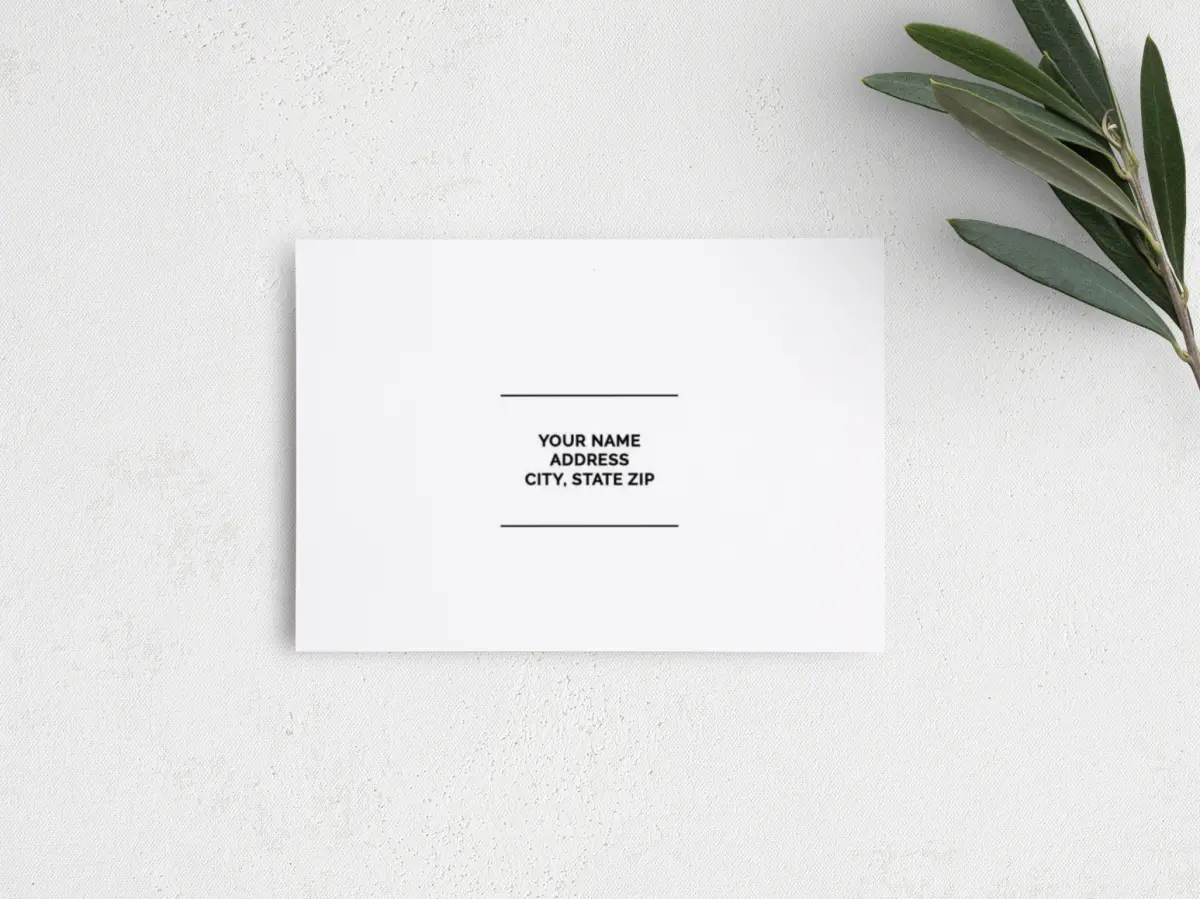 RSVP Postcard Mailing Side