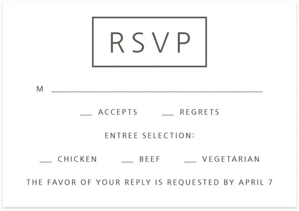 This is a 5" x 3½" Wedding Invitation RSVP Postcard called Boldly in Love printed in full color on Premium Smooth paper