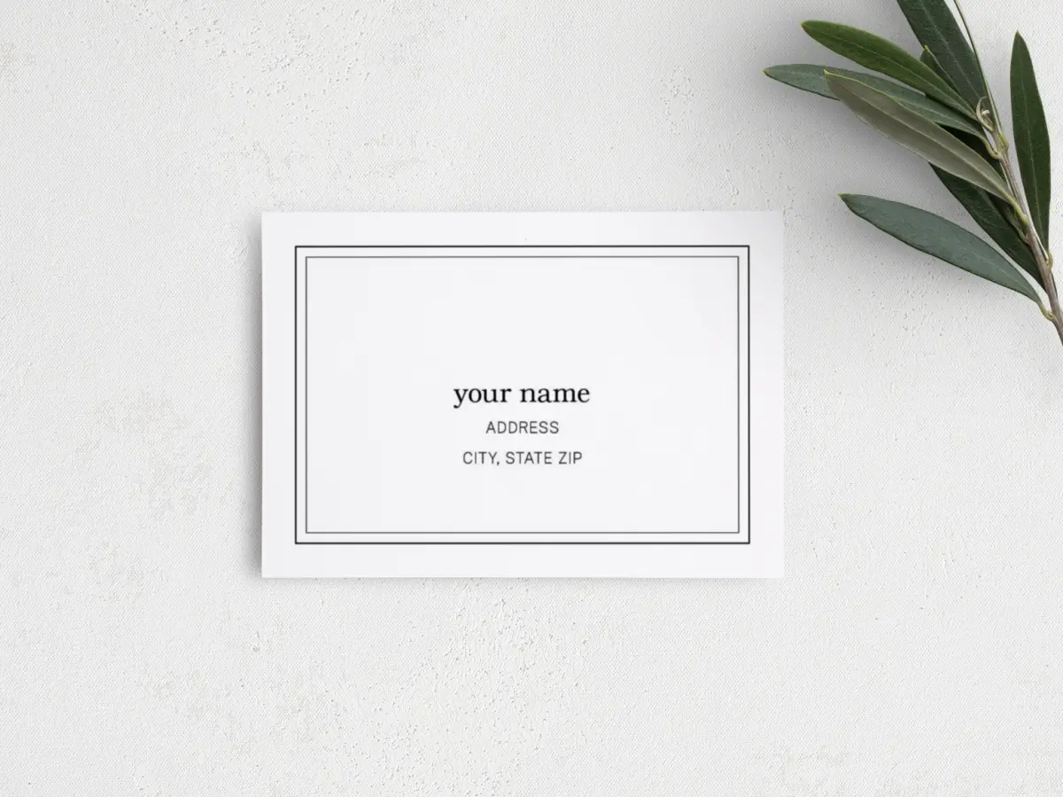 RSVP Postcard Mailing Side